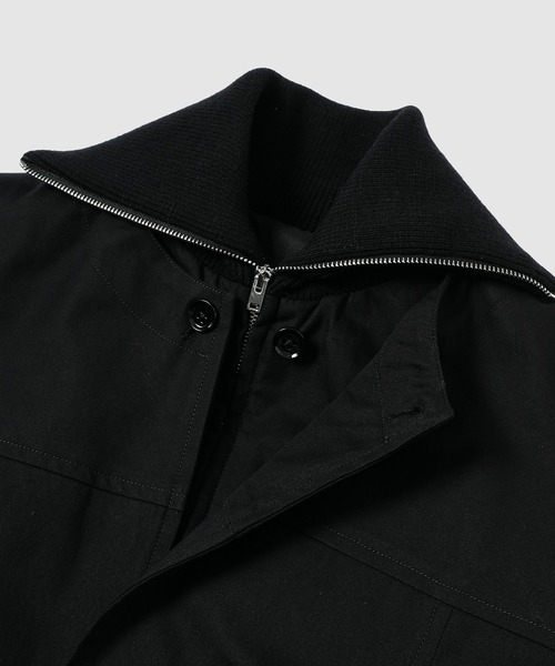 LEMAIRE(ルメール)の「DOUBLE BLOUSON WITH RIBS(ブルゾン・レディース・ブラック/ホワイト系その他・36/34)」の4枚目の写真