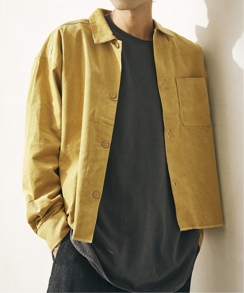 JOURNAL STANDARD relume（ジャーナルスタンダード　レリューム）の「CALIFORNIA コーデュロイワークショートシャツ[オーバーサイズ][ユニセックス対応]（シャツ/ブラウス・メンズ・ライトグレー/ブラック/ブラウン/ベージュ系その他・MEDIUM/LARGE）」の11枚目の写真