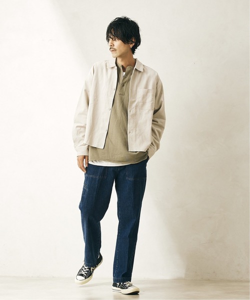 JOURNAL STANDARD relume（ジャーナルスタンダード　レリューム）の「CALIFORNIA コーデュロイワークショートシャツ[オーバーサイズ][ユニセックス対応]（シャツ/ブラウス・メンズ・ライトグレー/ブラック/ブラウン/ベージュ系その他・MEDIUM/LARGE）」の17枚目の写真