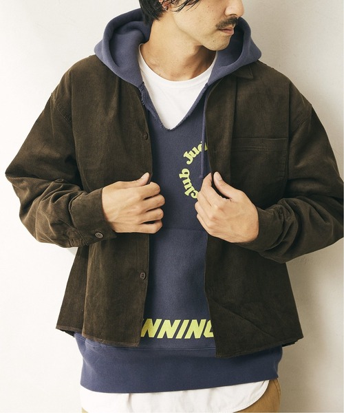 JOURNAL STANDARD relume（ジャーナルスタンダード　レリューム）の「CALIFORNIA コーデュロイワークショートシャツ[オーバーサイズ][ユニセックス対応]（シャツ/ブラウス・メンズ・ライトグレー/ブラック/ブラウン/ベージュ系その他・MEDIUM/LARGE）」の13枚目の写真