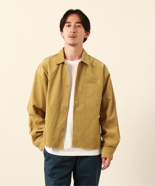 JOURNAL STANDARD relume（ジャーナルスタンダード　レリューム）の「CALIFORNIA コーデュロイワークショートシャツ[オーバーサイズ][ユニセックス対応]（シャツ/ブラウス・メンズ・ライトグレー/ブラック/ブラウン/ベージュ系その他・MEDIUM/LARGE）」の8枚目の写真