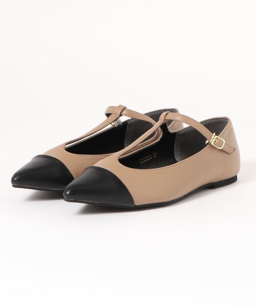 Te chichi（テチチ）の「Tストラップシューズ（その他シューズ・レディース・ブラック/ベージュ・38/37）」の2枚目の写真