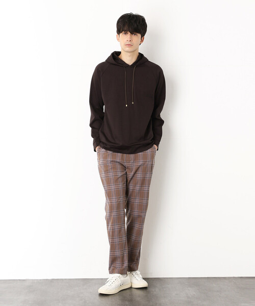 COMME　CA COMMUNE（コムサコミューン）の「シルケットポンチ プルオーバーパーカ（パーカー・メンズ・ダークブラウン/パープル/グリーン/レンガ/チャコール/キナリ/イエロー・LARGE/MEDIUM）」の10枚目の写真