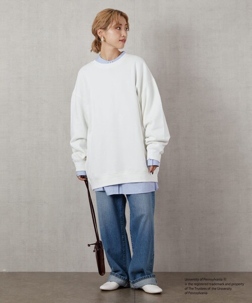 FREAK'S STORE（フリークスストア）の「▽【WEB限定】PENNSYLVANIA/ペンシルべニア　別注バックプリントPスウェット（スウェット・レディース・ブラック/オフホワイト/ライトグレー・ﾌﾘ-）」の17枚目の写真
