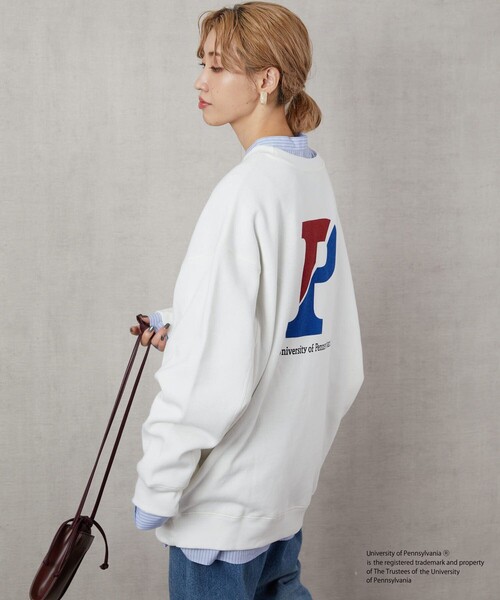 FREAK'S STORE（フリークスストア）の「▽【WEB限定】PENNSYLVANIA/ペンシルべニア　別注バックプリントPスウェット（スウェット・レディース・ブラック/オフホワイト/ライトグレー・ﾌﾘ-）」の4枚目の写真