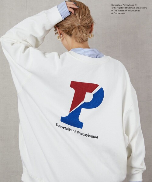 FREAK'S STORE（フリークスストア）の「▽【WEB限定】PENNSYLVANIA/ペンシルべニア　別注バックプリントPスウェット（スウェット・レディース・ブラック/オフホワイト/ライトグレー・ﾌﾘ-）」の11枚目の写真
