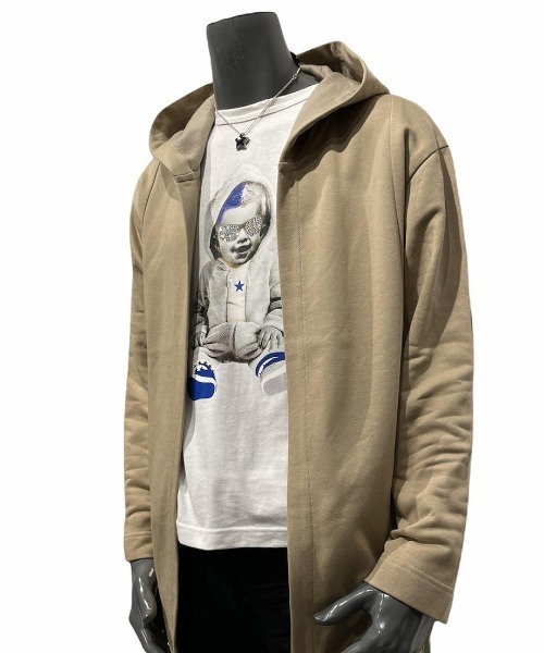 CUSTOM CULTURE（カスタムカルチャー）の「【CUSTOM CULTURE】 ドレスコードシルケット裏毛 コーディガン（カーディガン/ボレロ・メンズ・ブラック/ベージュ/ネイビー/カーキ・FREE）」の3枚目の写真