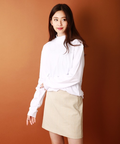 WESTSEA（ウエストシー）の「モックネック／タートルネック 長袖ドレープカットソー インナーロンT（Tシャツ/カットソー・メンズ・ブラック系その他/ホワイト系その他/ブラック/ホワイト・L/M）」の8枚目の写真