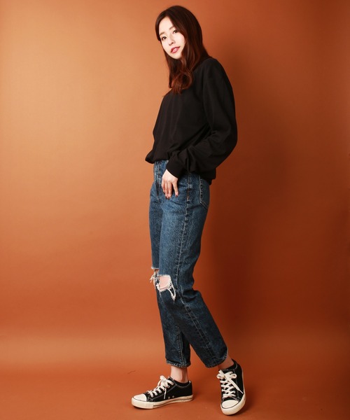 WESTSEA（ウエストシー）の「モックネック／タートルネック 長袖ドレープカットソー インナーロンT（Tシャツ/カットソー・メンズ・ブラック系その他/ホワイト系その他/ブラック/ホワイト・L/M）」の13枚目の写真