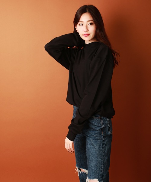 WESTSEA（ウエストシー）の「モックネック／タートルネック 長袖ドレープカットソー インナーロンT（Tシャツ/カットソー・メンズ・ブラック系その他/ホワイト系その他/ブラック/ホワイト・L/M）」の12枚目の写真