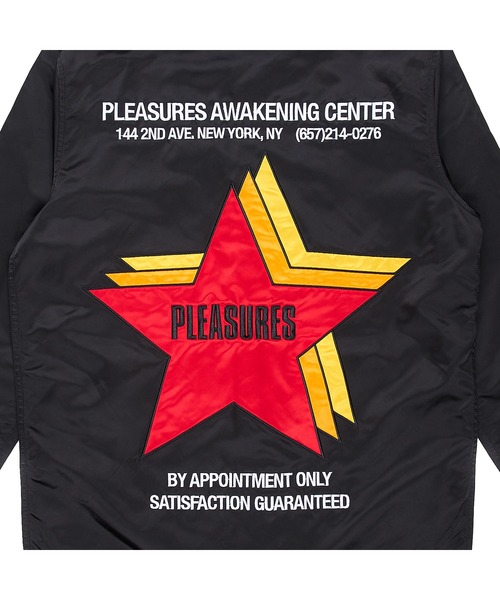 PLEASURES（プレジャー）の「BERLIN SATIN COACHES JACKET（ブルゾン・メンズ・ブラック・XL/L/M）」の3枚目の写真