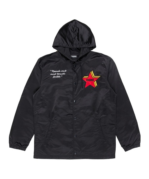 PLEASURES（プレジャー）の「BERLIN SATIN COACHES JACKET（ブルゾン・メンズ・ブラック・XL/L/M）」の2枚目の写真