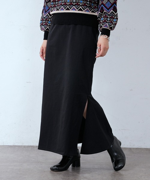 CIAOPANIC（チャオパニック）の「スリットマーメイドスカート/チェック（スカート・レディース・カーキ/ブラック/キャメル/オリーブ/ブラック系その他・MEDIUM/SMALL）」の2枚目の写真