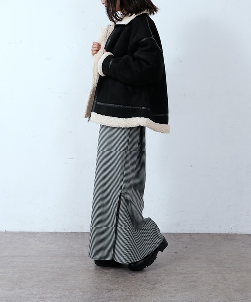 CIAOPANIC（チャオパニック）の「スリットマーメイドスカート/チェック（スカート・レディース・カーキ/ブラック/キャメル/オリーブ/ブラック系その他・MEDIUM/SMALL）」の20枚目の写真