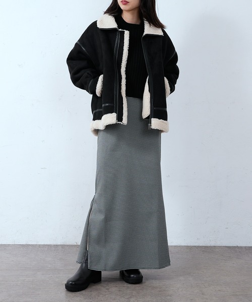 CIAOPANIC（チャオパニック）の「スリットマーメイドスカート/チェック（スカート・レディース・カーキ/ブラック/キャメル/オリーブ/ブラック系その他・MEDIUM/SMALL）」の18枚目の写真