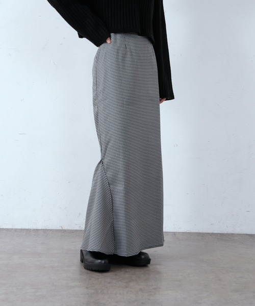 CIAOPANIC（チャオパニック）の「スリットマーメイドスカート/チェック（スカート・レディース・カーキ/ブラック/キャメル/オリーブ/ブラック系その他・MEDIUM/SMALL）」の16枚目の写真