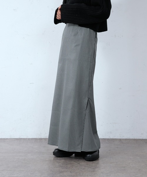 CIAOPANIC（チャオパニック）の「スリットマーメイドスカート/チェック（スカート・レディース・カーキ/ブラック/キャメル/オリーブ/ブラック系その他・MEDIUM/SMALL）」の17枚目の写真