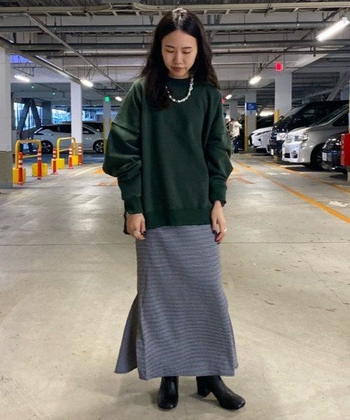 CIAOPANIC（チャオパニック）の「スリットマーメイドスカート/チェック（スカート・レディース・カーキ/ブラック/キャメル/オリーブ/ブラック系その他・MEDIUM/SMALL）」の11枚目の写真