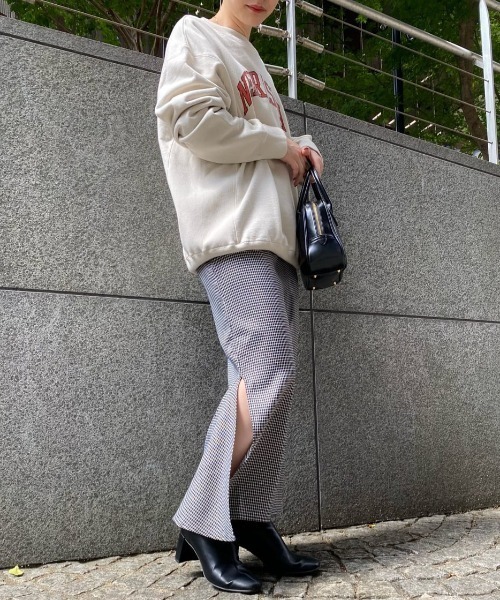 CIAOPANIC（チャオパニック）の「スリットマーメイドスカート/チェック（スカート・レディース・カーキ/ブラック/キャメル/オリーブ/ブラック系その他・MEDIUM/SMALL）」の9枚目の写真