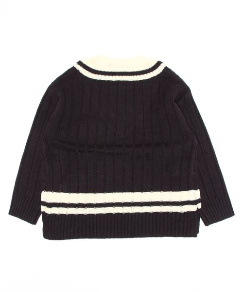 by LOVEiT(バイラビット)の「レイヤードニット(ニット/セーター・キッズ・ネイビー/アイボリー/グリーン・120cm/130cm/140cm/150cm/160cm)」の4枚目の写真