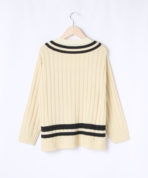 by LOVEiT(バイラビット)の「レイヤードニット(ニット/セーター・キッズ・ネイビー/アイボリー/グリーン・120cm/130cm/140cm/150cm/160cm)」の5枚目の写真