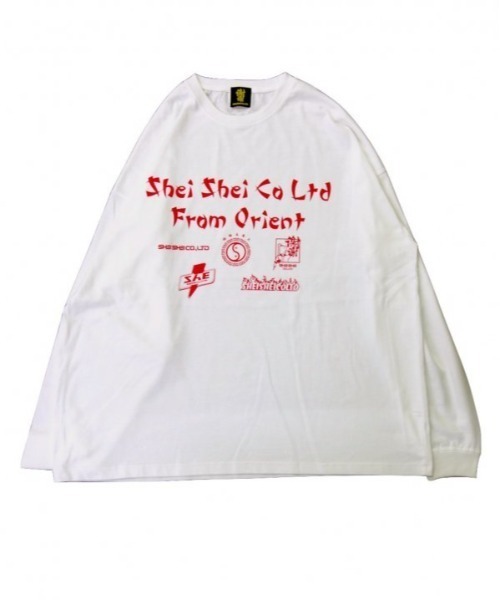 shei shei co LTD(シェイシェイシーオーエルティディ)の「【SHEI SHEI/シェイシェイ】FLYER L/S TEE(Tシャツ/カットソー・メンズ・ホワイト/ブラック・FREE)」の2枚目の写真