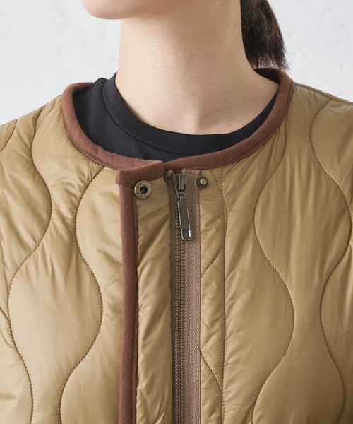 BONbazaar（ボンバザール）の「キルティングコート（ノーカラーコート・レディース・ブラック/ベージュ・FREE）」の17枚目の写真