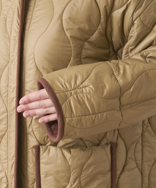 BONbazaar（ボンバザール）の「キルティングコート（ノーカラーコート・レディース・ブラック/ベージュ・FREE）」の16枚目の写真
