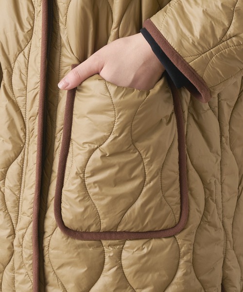 BONbazaar（ボンバザール）の「キルティングコート（ノーカラーコート・レディース・ブラック/ベージュ・FREE）」の15枚目の写真