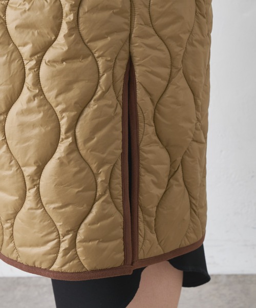 BONbazaar（ボンバザール）の「キルティングコート（ノーカラーコート・レディース・ブラック/ベージュ・FREE）」の14枚目の写真