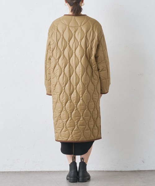 BONbazaar（ボンバザール）の「キルティングコート（ノーカラーコート・レディース・ブラック/ベージュ・FREE）」の19枚目の写真