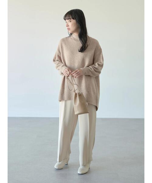 earth music&ecology（アースミュージックアンドエコロジー）の「タックギャザーワイドパンツ ＊（その他パンツ・レディース・ブラック/ダークグリーン/ベージュ/マスタード・M/L）」の16枚目の写真