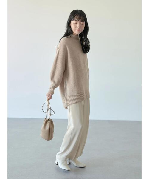 earth music&ecology（アースミュージックアンドエコロジー）の「タックギャザーワイドパンツ ＊（その他パンツ・レディース・ブラック/ダークグリーン/ベージュ/マスタード・M/L）」の15枚目の写真