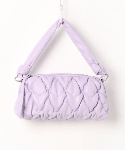 N.（N. Natural Beauty Basic）（エヌエヌナチュラルビューティーベーシック）の「キルティングミニショルダーバッグ（ショルダーバッグ・レディース・ブラック/パープル・ﾌﾘ-）」の3枚目の写真