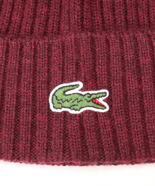 LACOSTE(ラコステ)の「ラコステ カフニット帽 ブランドロゴ(ニットキャップ/ビーニー・メンズ・レッド/ネイビー/ブラック/グリーン・FREE)」の6枚目の写真