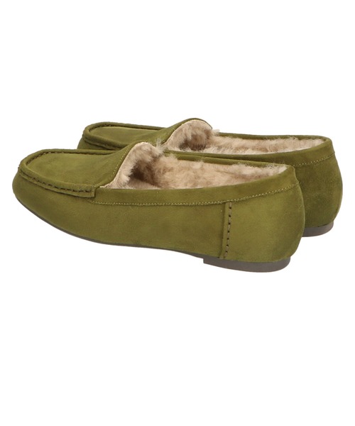 WA ORiental TRaffic（ダブルエーオリエンタルトラフィック）の「＼ ふわふわ あったか モカシン ／ ムートン シューズ 12311（モカシン/デッキシューズ・レディース・レッド/カーキ/ブラウン/ブラック/キャメル/ピンク/グレー/ゴールド・36/40/42/33/35/37/39/34/38/41/43）」の13枚目の写真