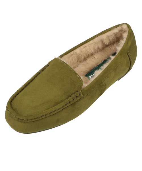 WA ORiental TRaffic（ダブルエーオリエンタルトラフィック）の「＼ ふわふわ あったか モカシン ／ ムートン シューズ 12311（モカシン/デッキシューズ・レディース・レッド/カーキ/ブラウン/ブラック/キャメル/ピンク/グレー/ゴールド・36/40/42/33/35/37/39/34/38/41/43）」の19枚目の写真