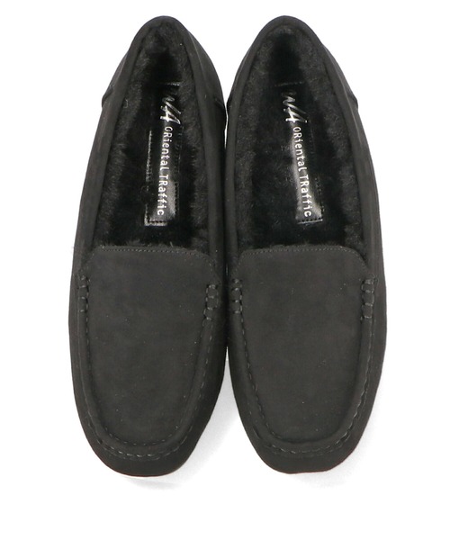 WA ORiental TRaffic（ダブルエーオリエンタルトラフィック）の「＼ ふわふわ あったか モカシン ／ ムートン シューズ 12311（モカシン/デッキシューズ・レディース・レッド/カーキ/ブラウン/ブラック/キャメル/ピンク/グレー/ゴールド・36/40/42/33/35/37/39/34/38/41/43）」の9枚目の写真