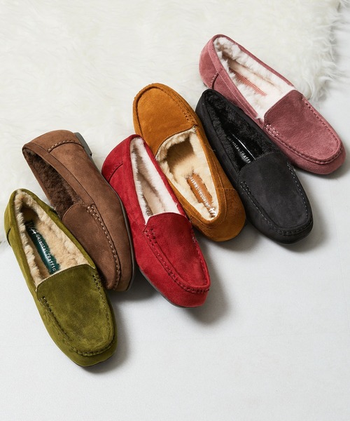 セール】＼ ふわふわ あったか モカシン ／ ムートン シューズ 12311