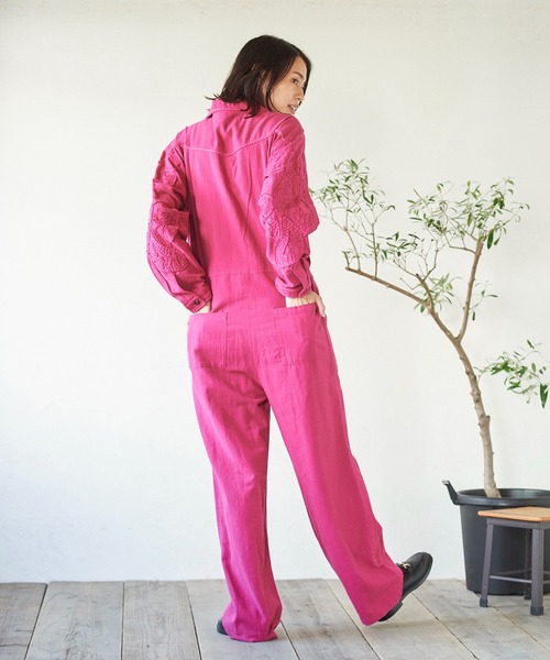 新品　Sara Mallikaサラマリカ　コットンリネンオールインワン　きなり sara mallika（サラ マリカ）の「sara mallika/サラマリカ