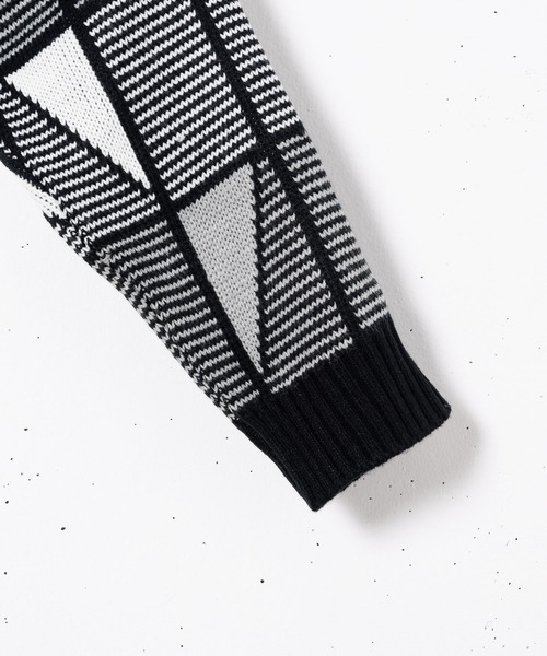 CASPER JOHN(キャスパージョン)の「Monotone pattern big knit/モノトーンパターンビッグニット(ニット/セーター・メンズ・ブラック/ブラック系その他・SMALL/MEDIUM/LARGE)」の20枚目の写真