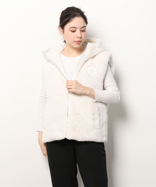 J.O.T.T(ジョット)の「J.O.T.T/ジョット/DARIA/リバーシブルダウンベスト(ダウンベスト・レディース・ホワイト・SMALL)」の1枚目の写真