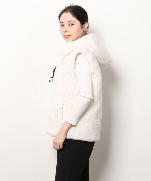 J.O.T.T(ジョット)の「J.O.T.T/ジョット/DARIA/リバーシブルダウンベスト(ダウンベスト・レディース・ホワイト・SMALL)」の2枚目の写真