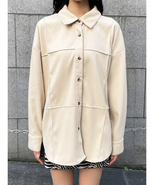 ENVYM（アンビー）の「オーバーサイズパネルＳＨ（シャツ/ブラウス・レディース・ブラック/ベージュ/チェック・FREE）」の20枚目の写真