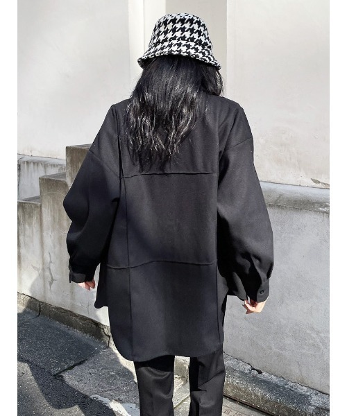 ENVYM（アンビー）の「オーバーサイズパネルＳＨ（シャツ/ブラウス・レディース・ブラック/ベージュ/チェック・FREE）」の9枚目の写真