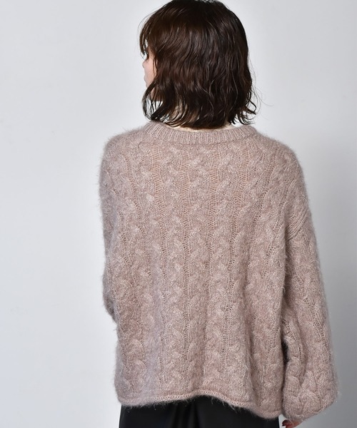 RETRO GIRL（レトロガール）の「ネコヤーンニット（ニット/セーター・レディース・ブラック/ベージュ/グリーン・FREE）」の18枚目の写真