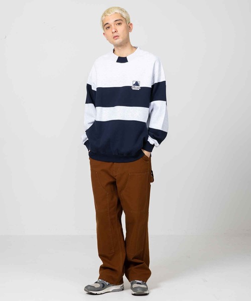 XLARGE（エクストララージ）の「OG STRIPE CREWNECK SWEAT（スウェット・メンズ・ネイビー/グリーン/アッシュ・S/M/L/XL）」の13枚目の写真