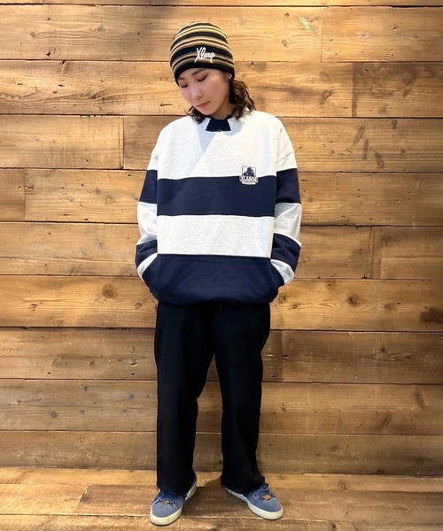 XLARGE（エクストララージ）の「OG STRIPE CREWNECK SWEAT（スウェット・メンズ・ネイビー/グリーン/アッシュ・S/M/L/XL）」の18枚目の写真