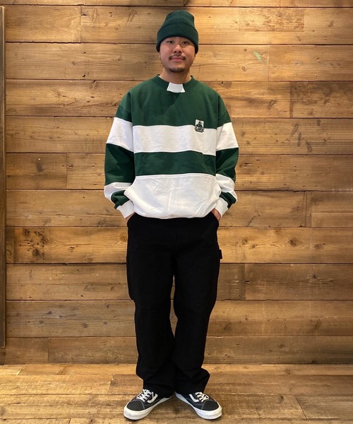 XLARGE（エクストララージ）の「OG STRIPE CREWNECK SWEAT（スウェット・メンズ・ネイビー/グリーン/アッシュ・S/M/L/XL）」の20枚目の写真