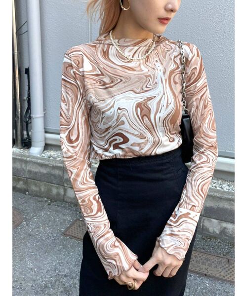 EMODA（エモダ）の「ハイネックインナートップス（Tシャツ/カットソー・レディース・ブラウン/グレー/その他1/その他・FREE）」の4枚目の写真